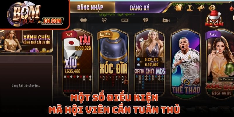 Một số điều kiện mà hội viên cần nắm được