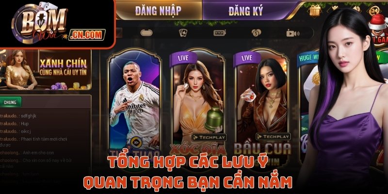 Tổng hợp các lưu ý đặc biệt mà bạn cần nắm