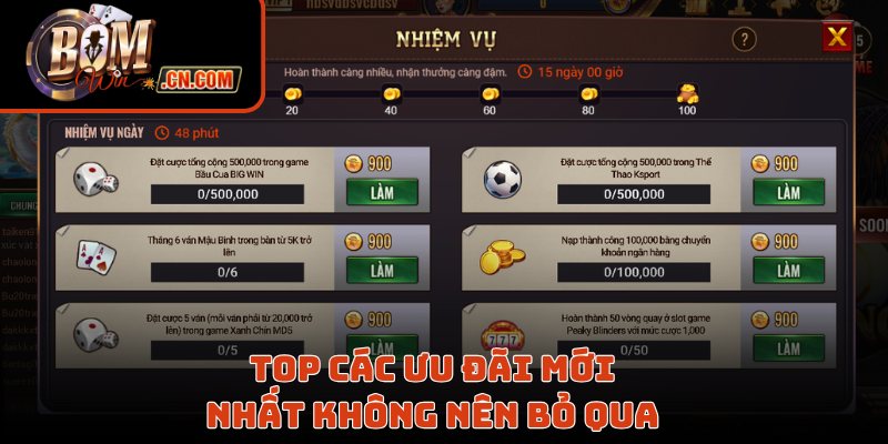 Top các ưu đãi mới nhất mà bạn không nên bỏ qua